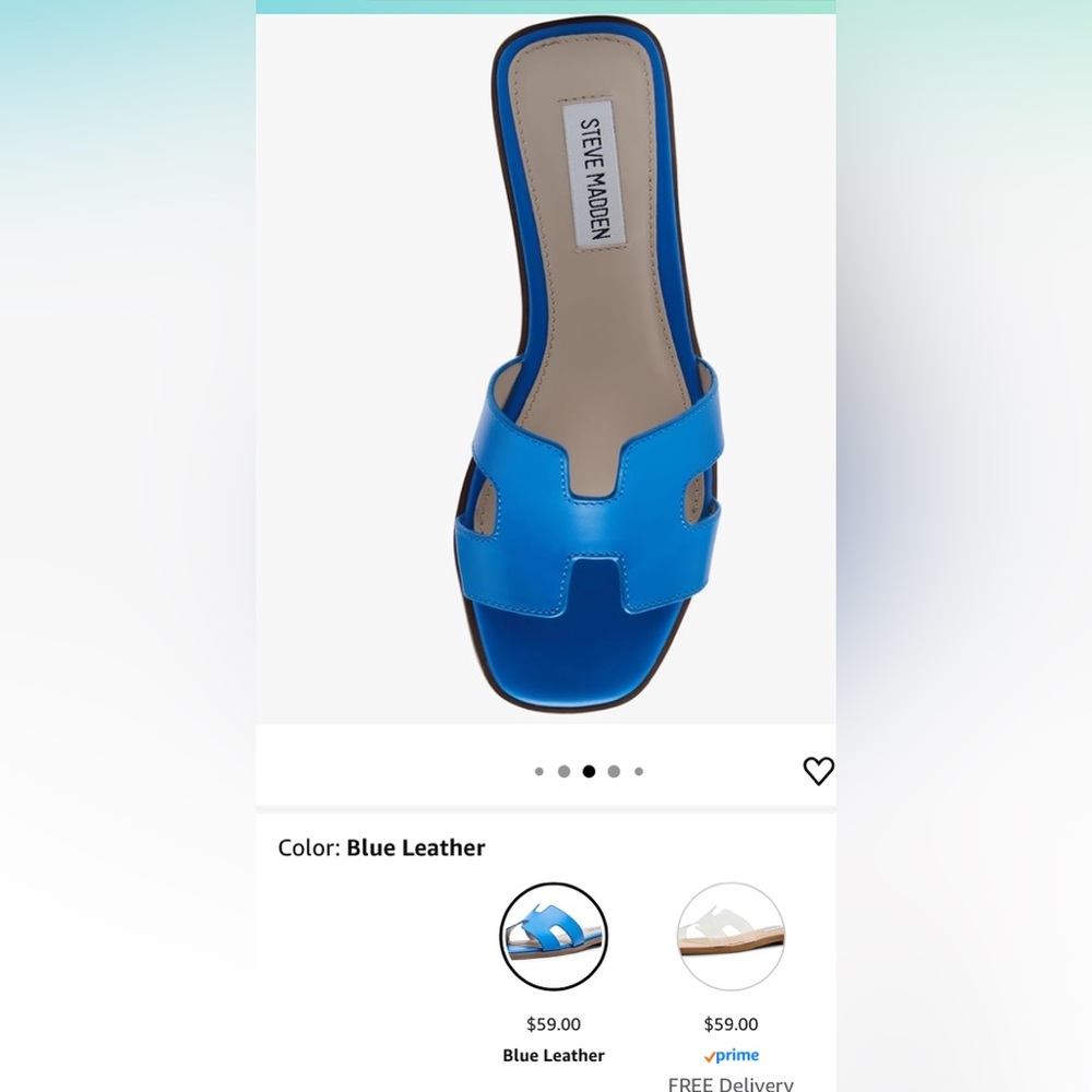 Steve Madden Vibrant Blue Leather Sandals